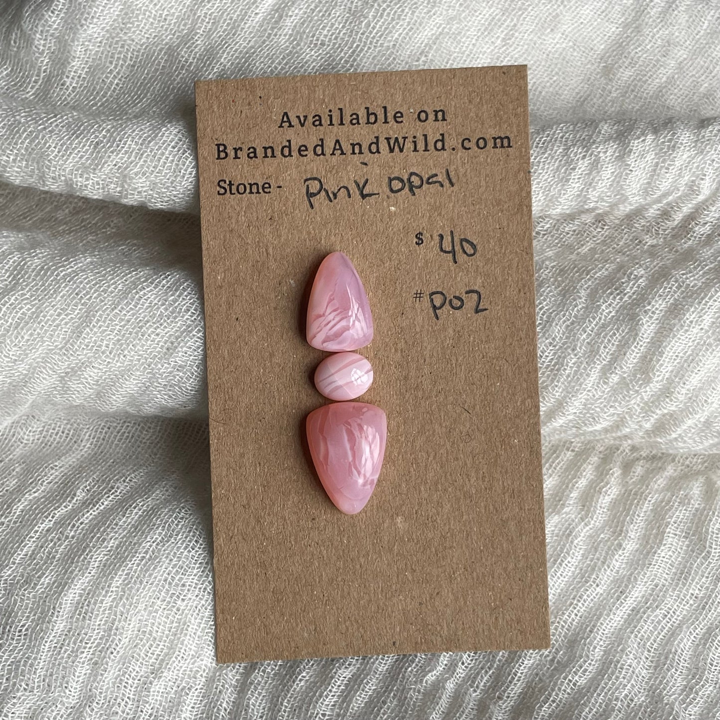Pink Opal Cabochon - P02 24EEA9A2-B753-4752-BBF2-05403A0E266E Brandedandwild.com