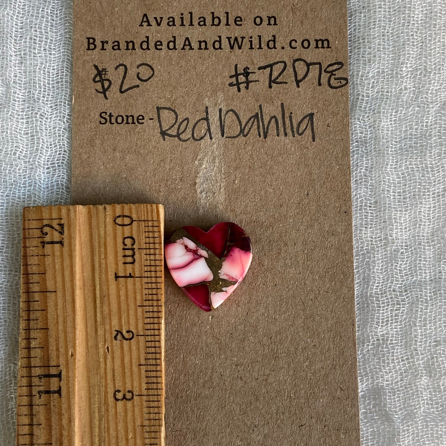 Red Dahlia Cabochon - RD78