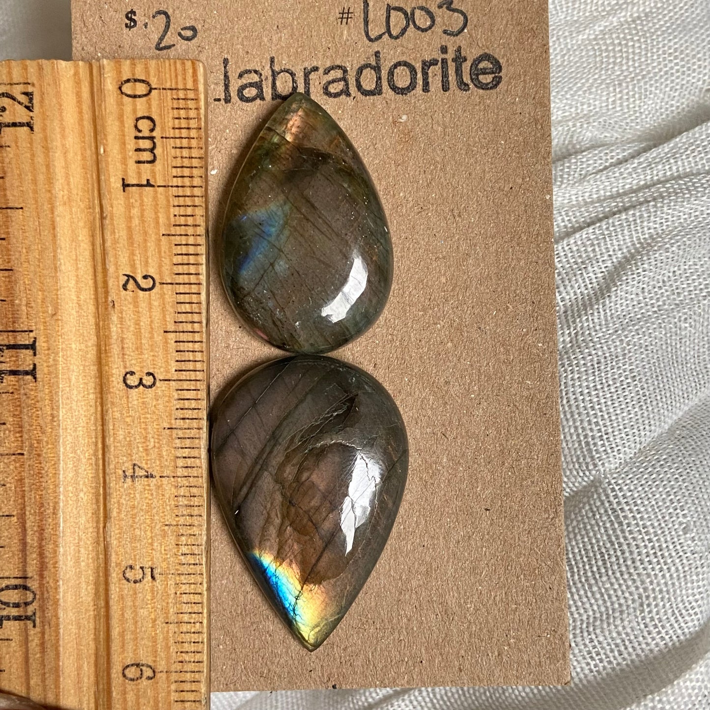 Labradorite Cabochon - L003 25600396-013C-4C1C-B345-25D2BBEB7389 Brandedandwild.com