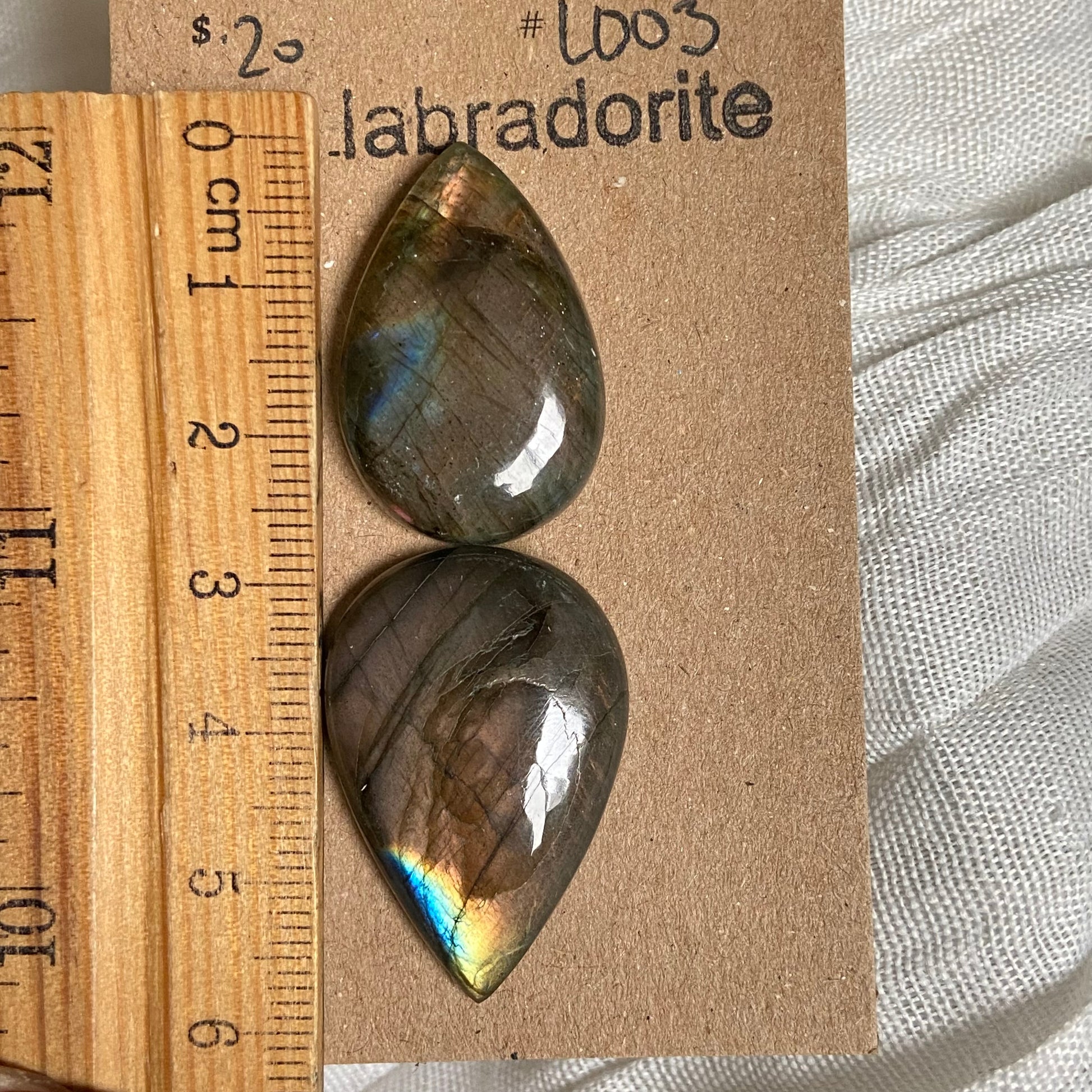 Labradorite Cabochon - L003 25600396-013C-4C1C-B345-25D2BBEB7389 Brandedandwild.com