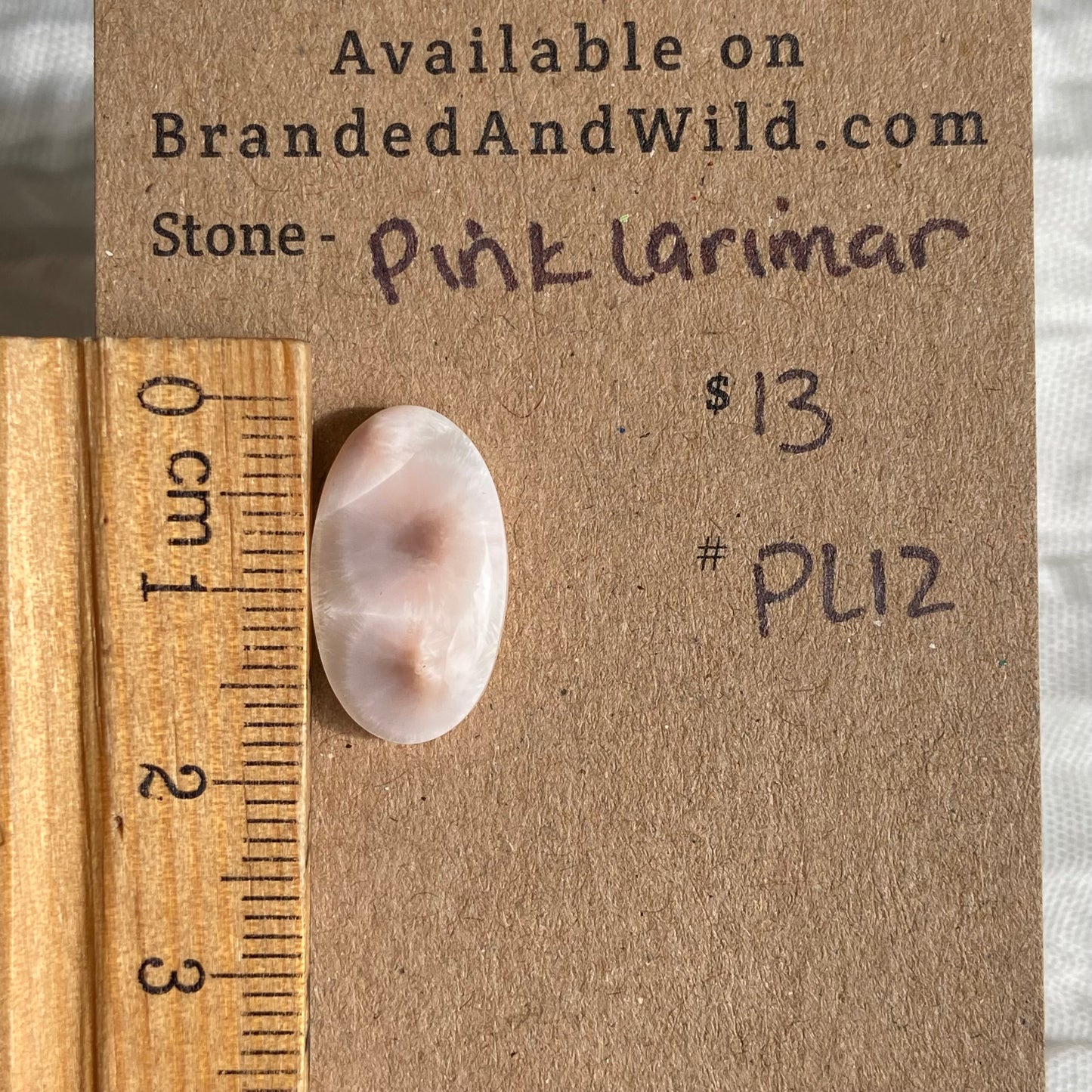 Pink Larimar Cabochon - PL12 25683E27-324E-44EA-9417-3E7AA2696940 Brandedandwild.com