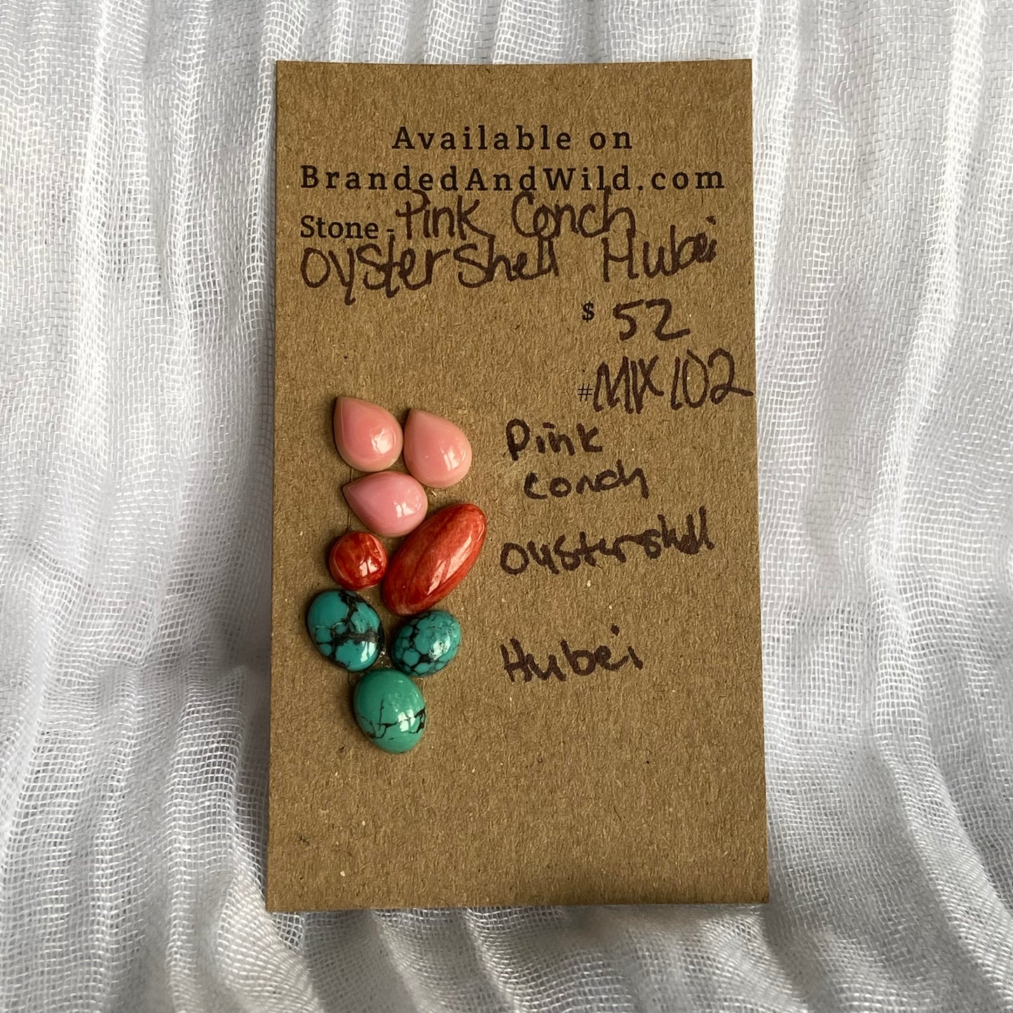 Pink Conch / Hubei / Oyster Shell Cabochon - MIX102