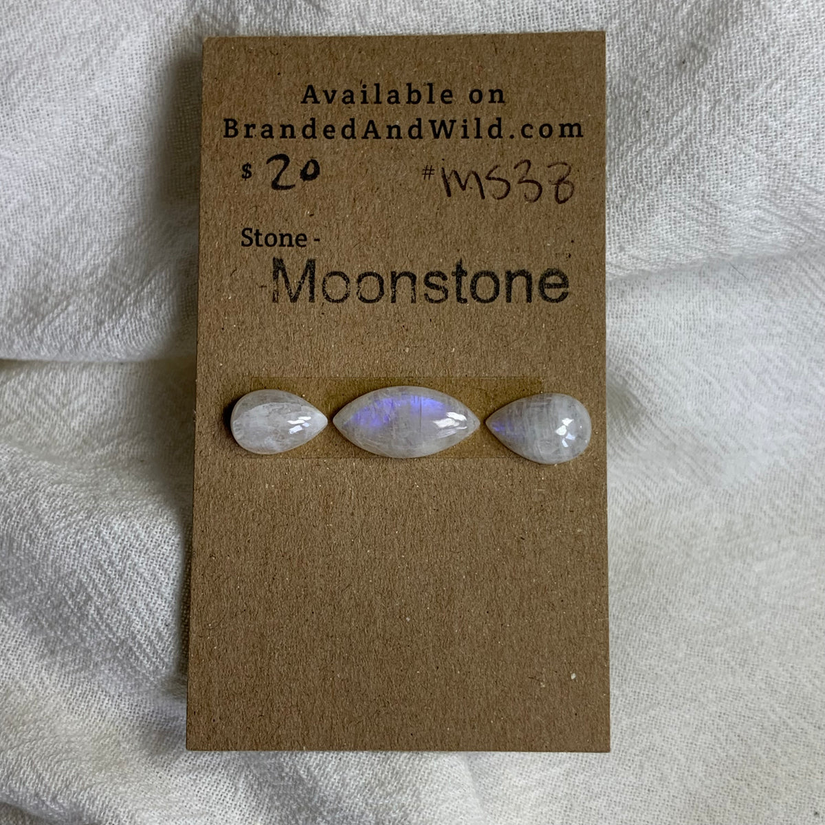 Moonstone Cabochon - MS38 25812553-2E44-4897-BC6B-4BC9B1135AD5 Brandedandwild.com
