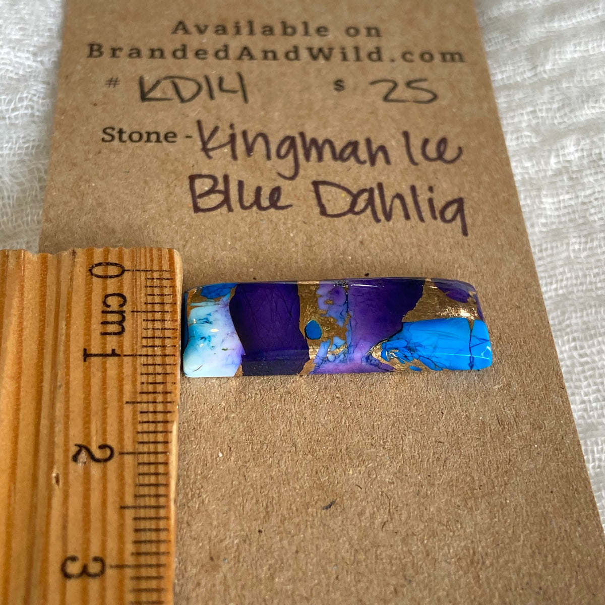 Kingman Ice Blue Dahlia Cabochon - KD14