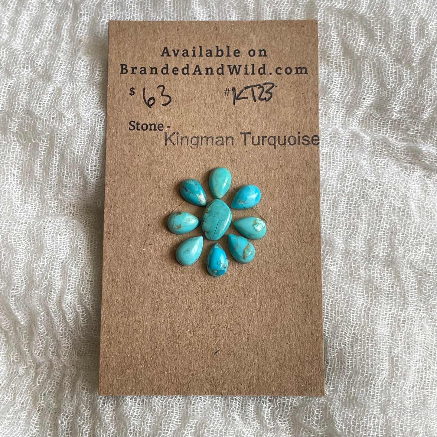 Kingman Turquoise Cabochon - KT23 259198D0-3635-4C55-8819-4AC733C31D76 Brandedandwild.com