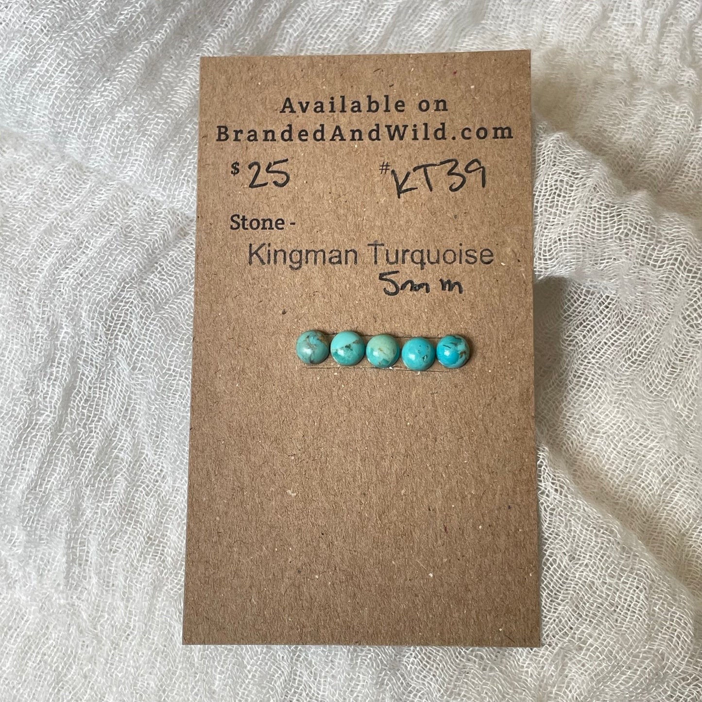 Kingman Turquoise Cabochon - KT39 25BBFC1F-FDB0-4449-95C6-0314DEF00F03 Brandedandwild.com