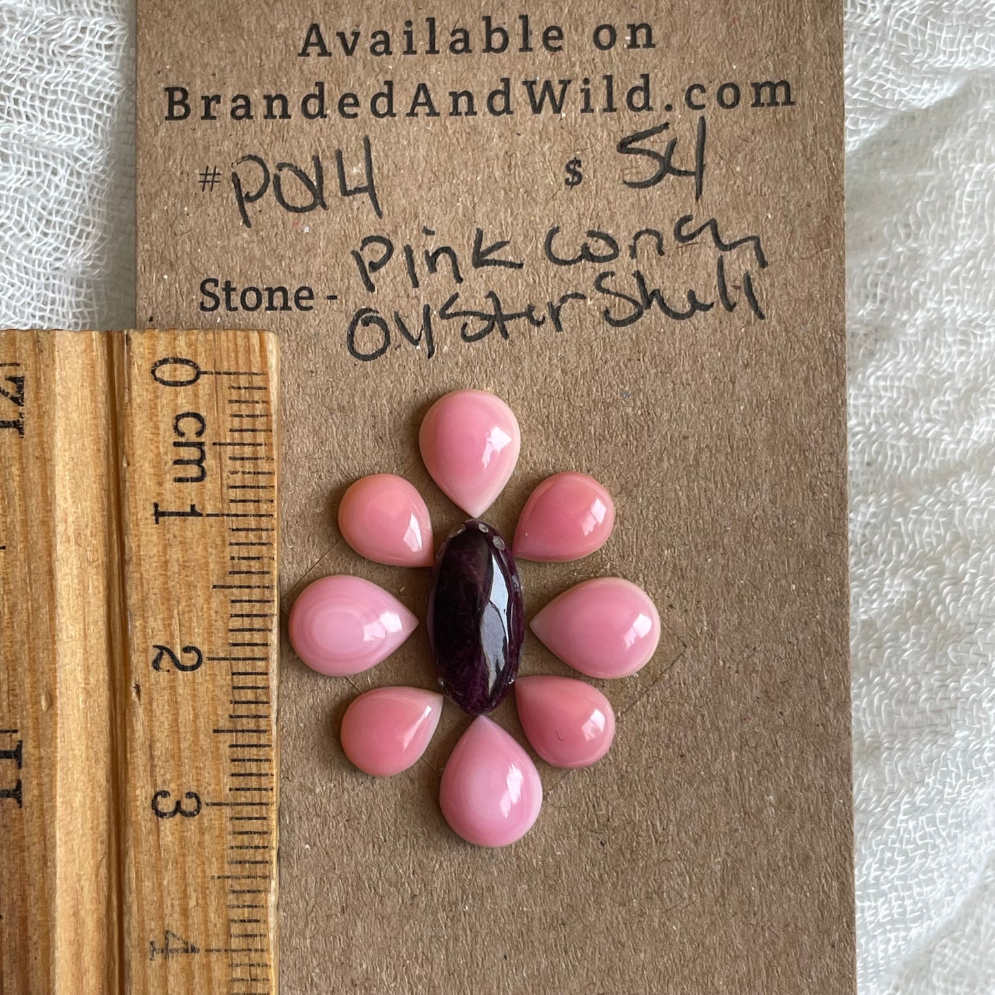 Pink Conch / Oyster Shell Cabochon - P014