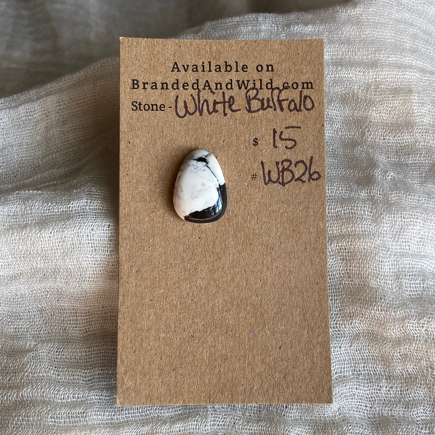 White Buffalo Cabochon - WB26