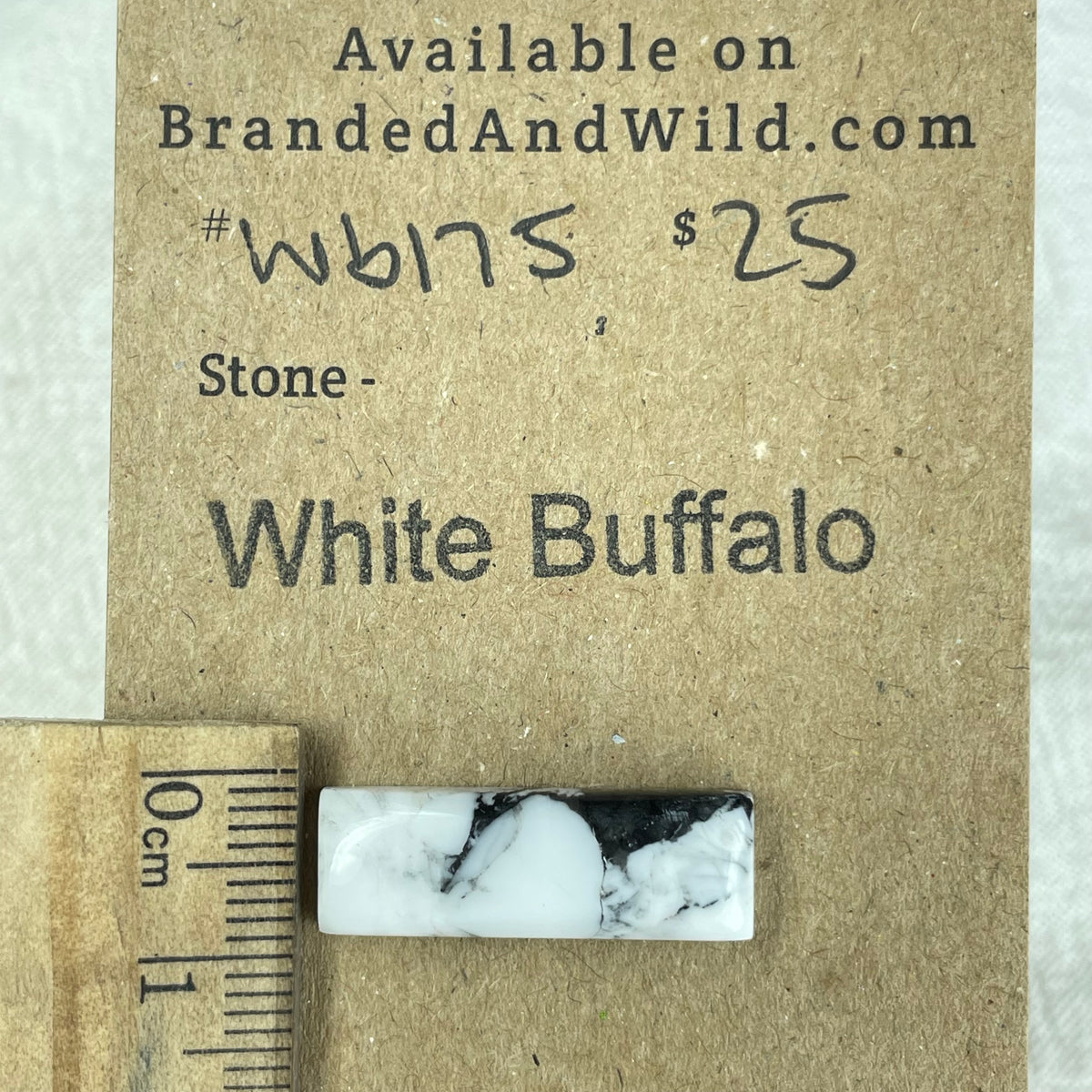 White Buffalo Cabochon - WB175 25E098C0-A6FB-4150-8AB1-AB20CB7E68C7 Brandedandwild.com