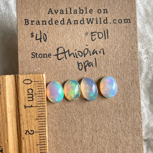 Ethiopian Opal Cabochon - E011 25E71528-C440-4B58-8CD9-26CF976FD786 Brandedandwild.com