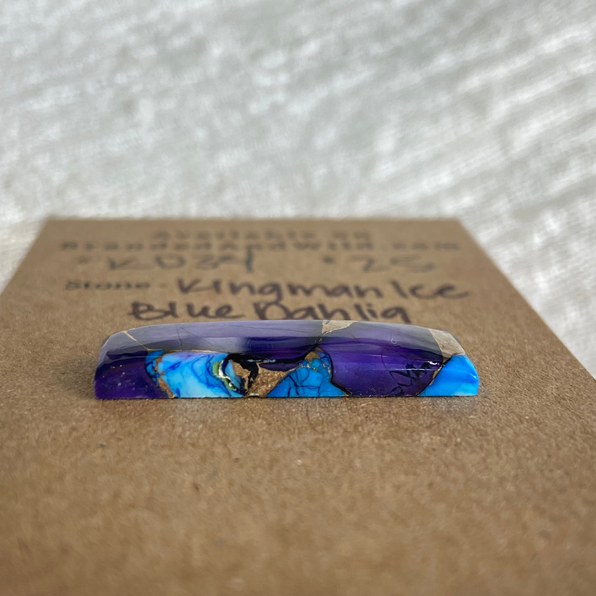 Kingman Ice Blue Dahlia Cabochon - KD34