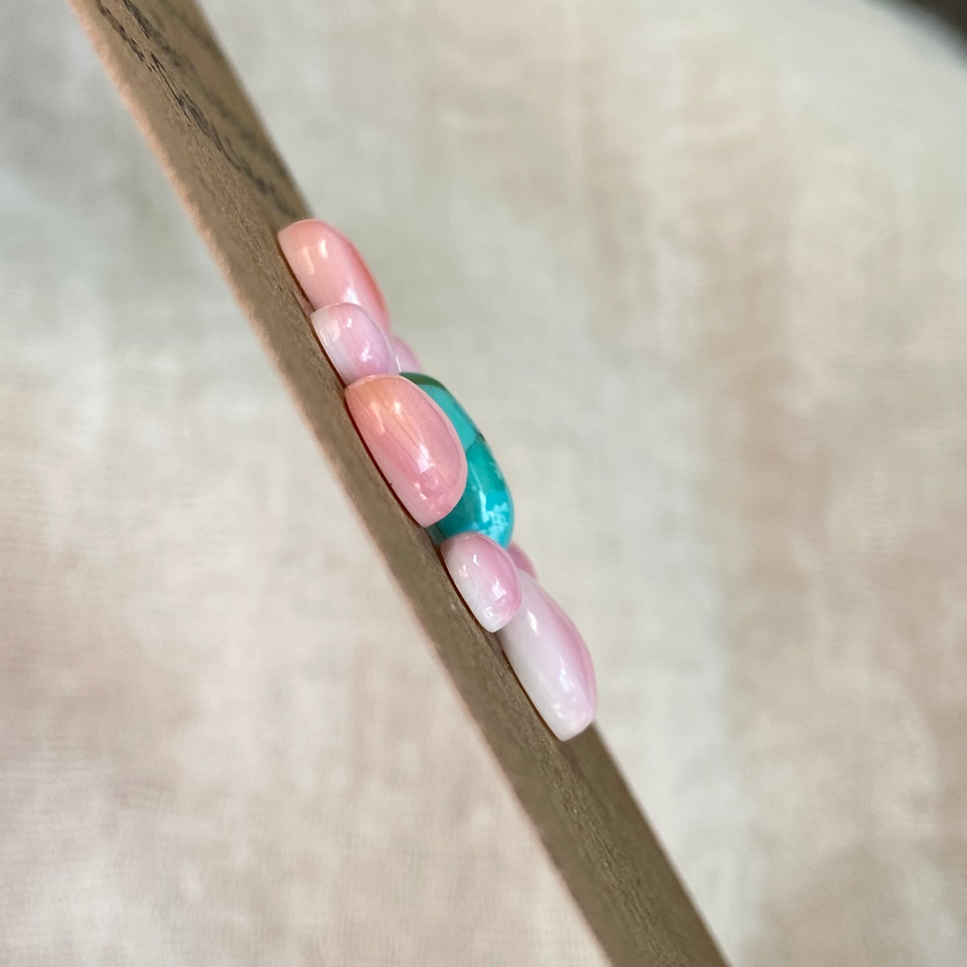 Pink Conch / Kingman Turquoise Cabochon - MIX174 25FAC786-3D55-4E91-A82C-9BB2A91256BB Brandedandwild.com