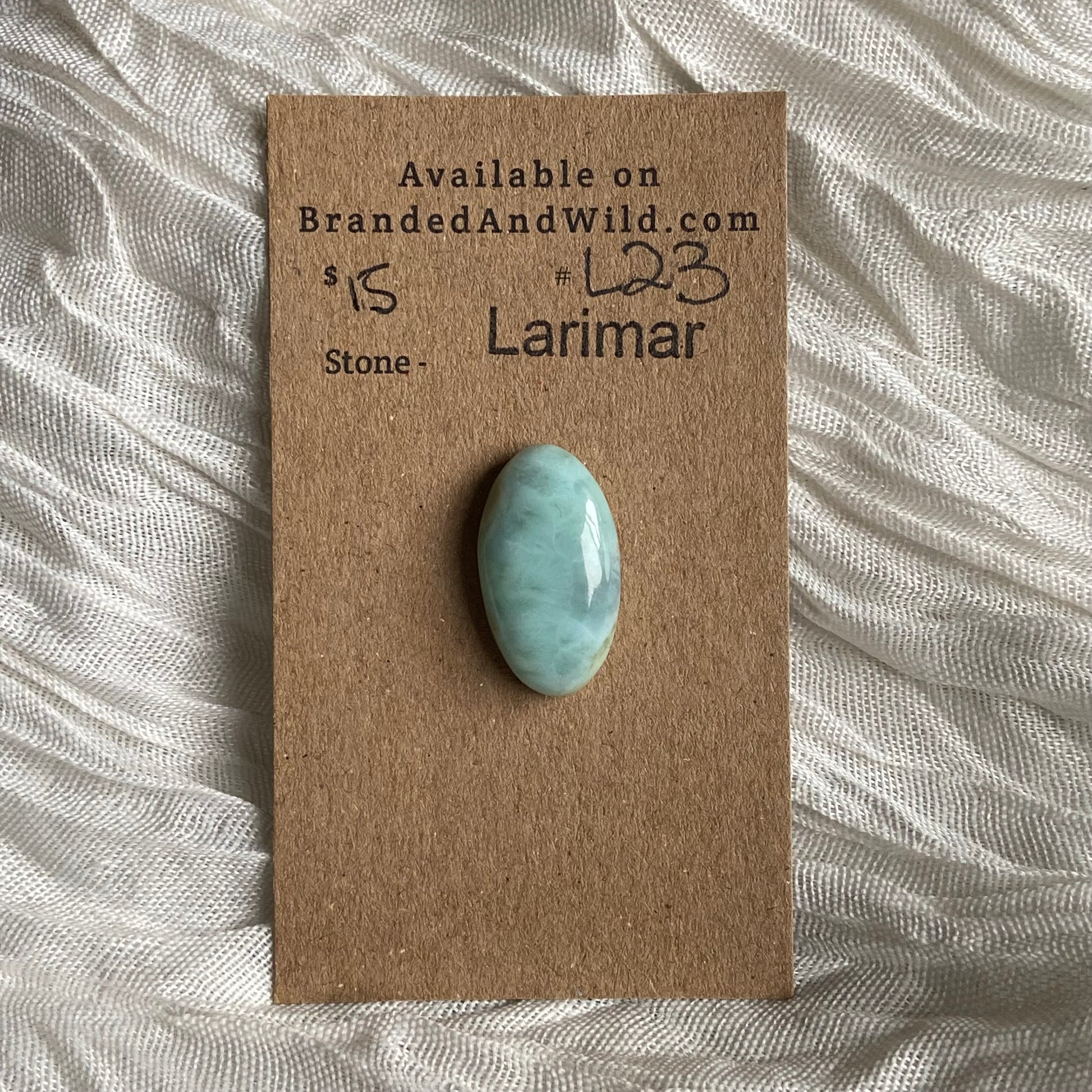 Larimar Cabochon - L23 260F4DA1-E398-484F-8779-0291B442CA76 Brandedandwild.com