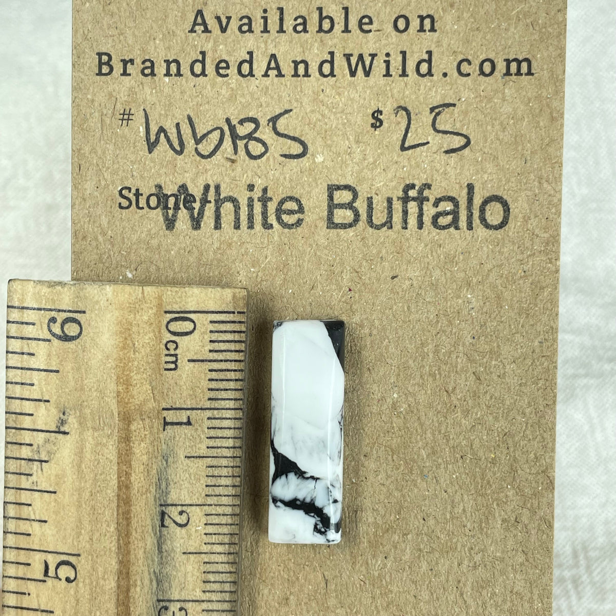 White Buffalo Cabochon - WB185 26124F04-260C-4CC1-BA71-29EEC89EF808 Brandedandwild.com