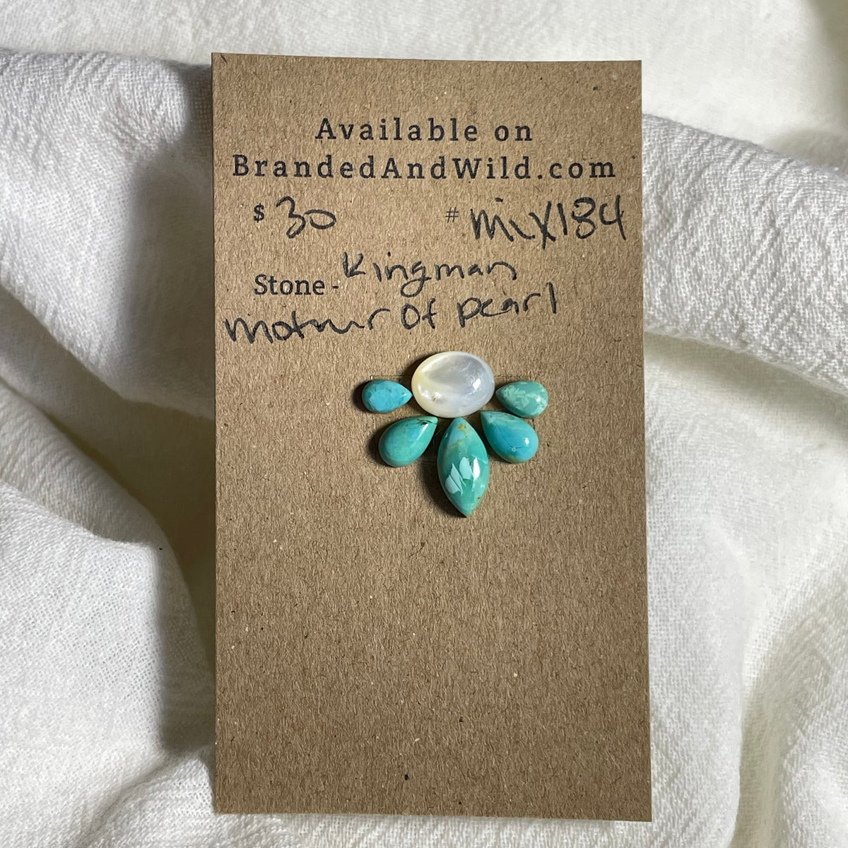 Kingman Turquoise / Mother of Pearl - Mix184
