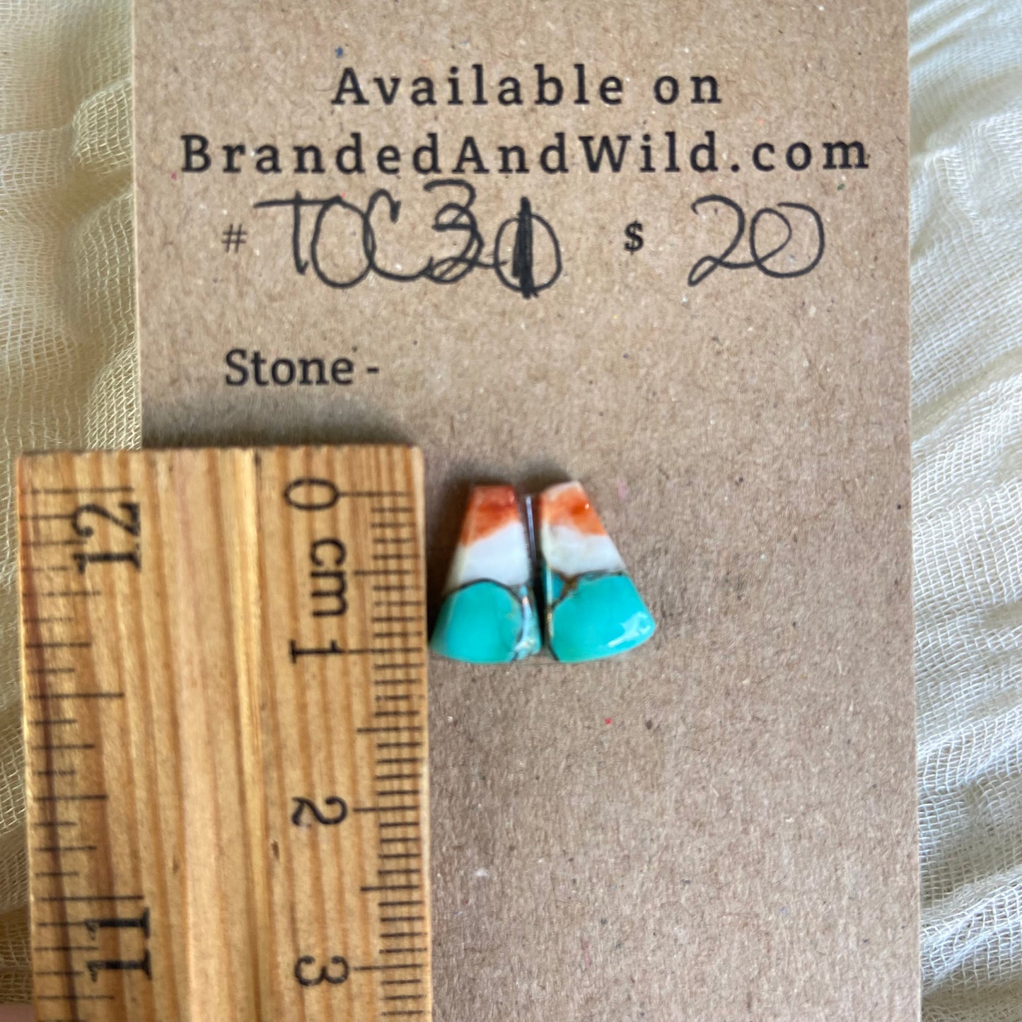 Turquoise, Oyster Shell, Copper Cabochon - TOC31 263D9CFE-890D-43A6-9C4A-FA40135D1275 Brandedandwild.com