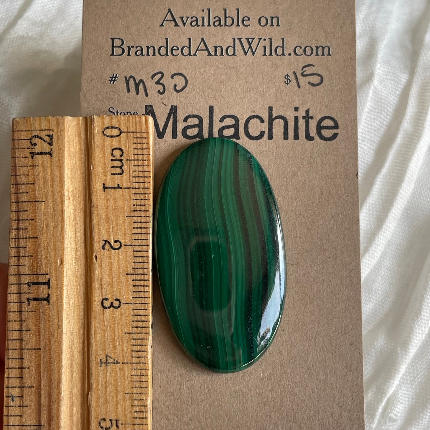 Malachite Cabochon - M30 2651FEC7-514E-4E69-89F1-A1F0E1219F29 Brandedandwild.com
