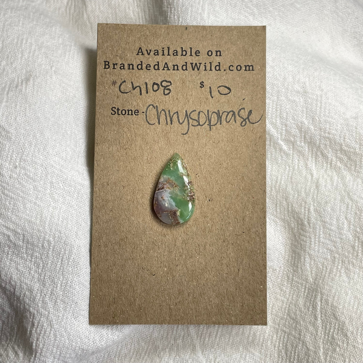 Chrysoprase Cabochon - CH108 265FCC56-1575-4A28-9D70-F41D3D44F123 Brandedandwild.com