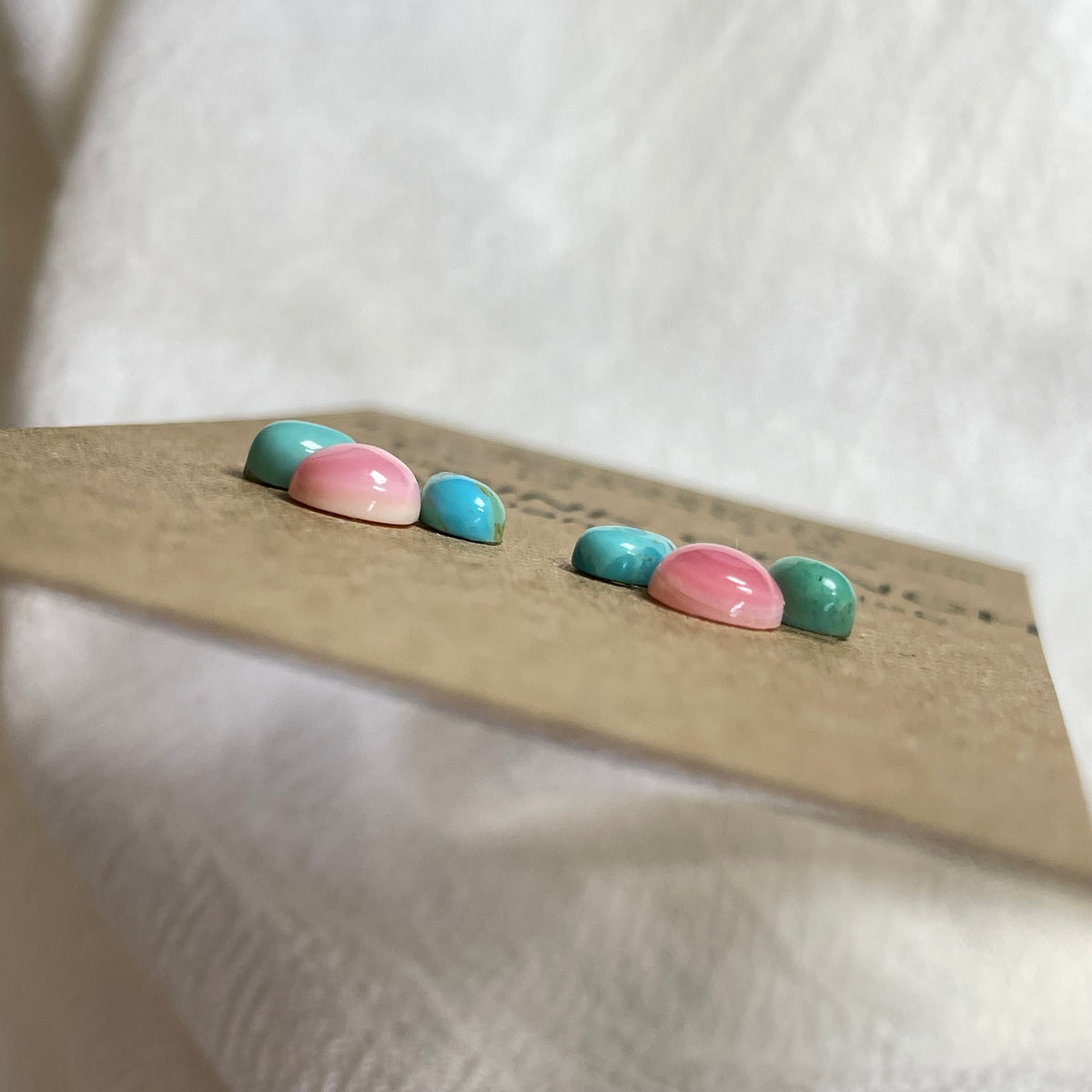 Pink Conch / Kingman Turquoise Cabochon - PK12 2670FCCD-C3A0-4FDD-A80C-948EC687E0CF Brandedandwild.com