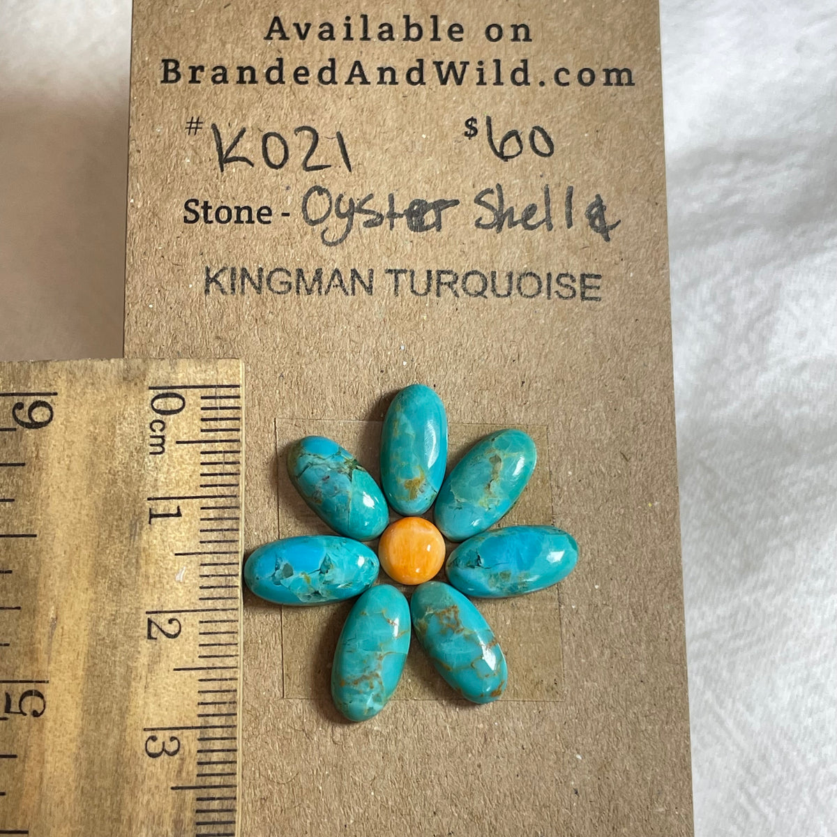 Kingman Turquoise / Oyster Shell Cabochon - KO21