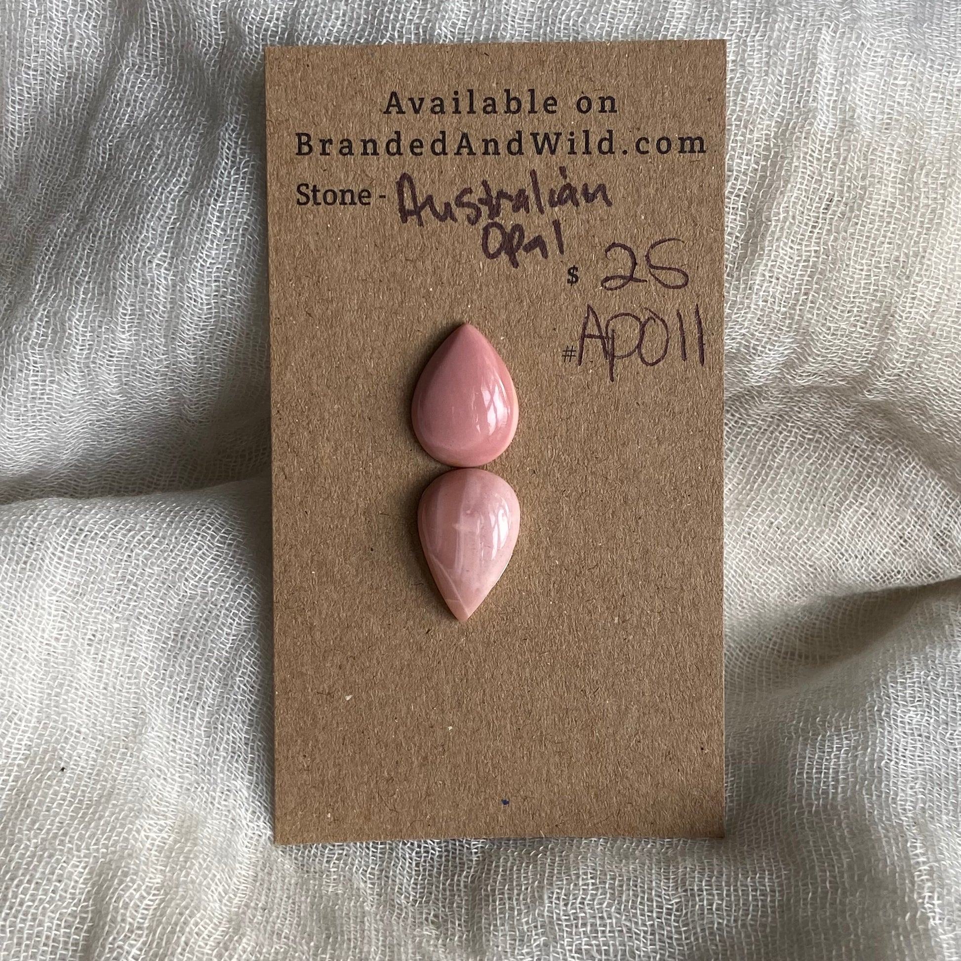 Australian Pink Opal Cabochon - AP011 268809F2-9405-4706-8ECA-A9B376EA814A Brandedandwild.com