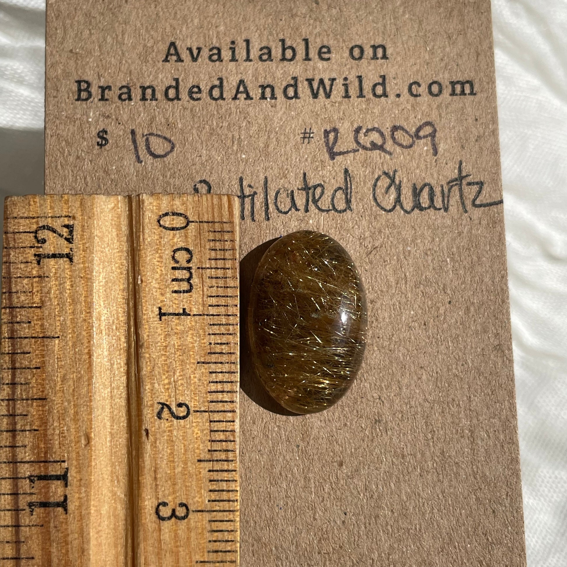 Rutilated Quartz Cabochon - RQ09 2696AC06-E882-4822-9D3A-DCEA6313B1BE Brandedandwild.com