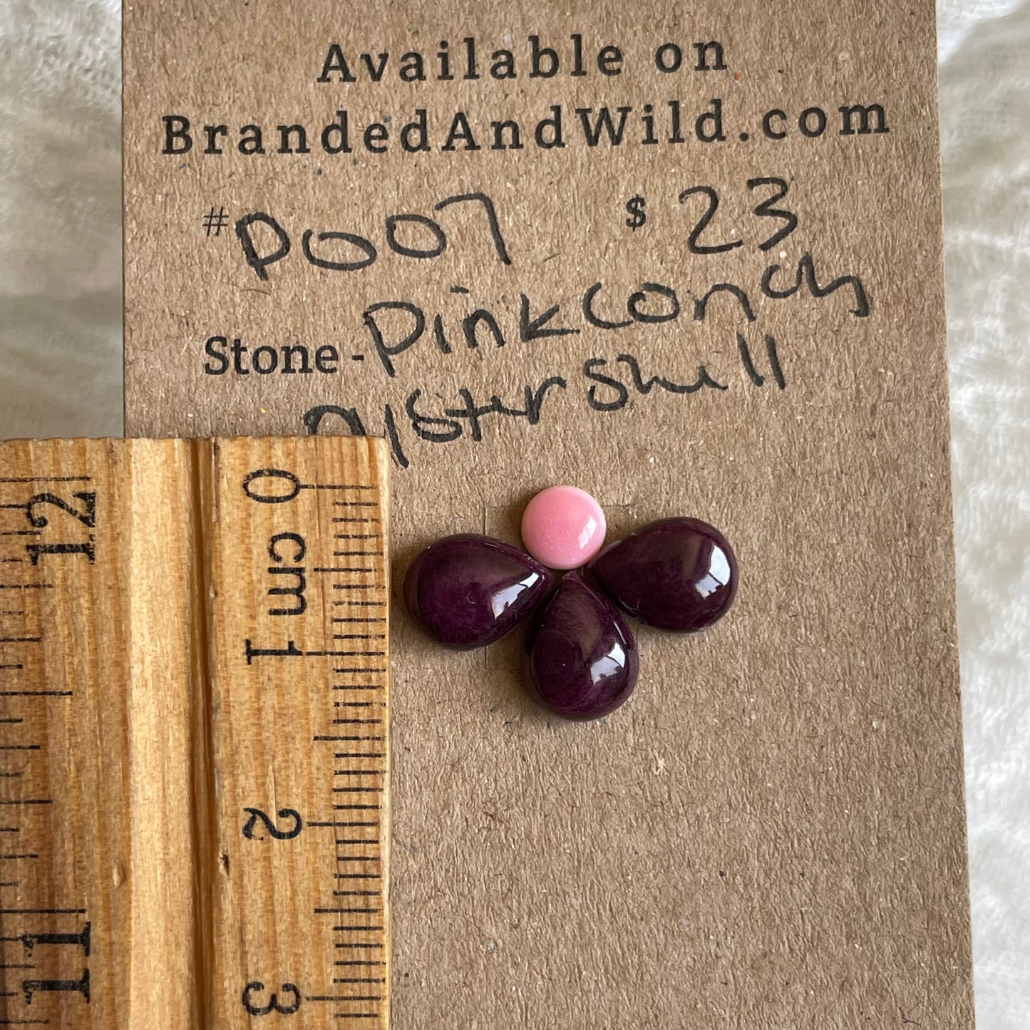 Pink Conch / Oyster Shell Cabochon - P007