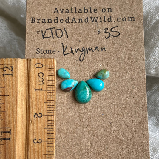 Kingman Turquoise Cabochon - KT01 26A363EF-09B7-4A4B-A33C-FF9AEEE74146 Brandedandwild.com
