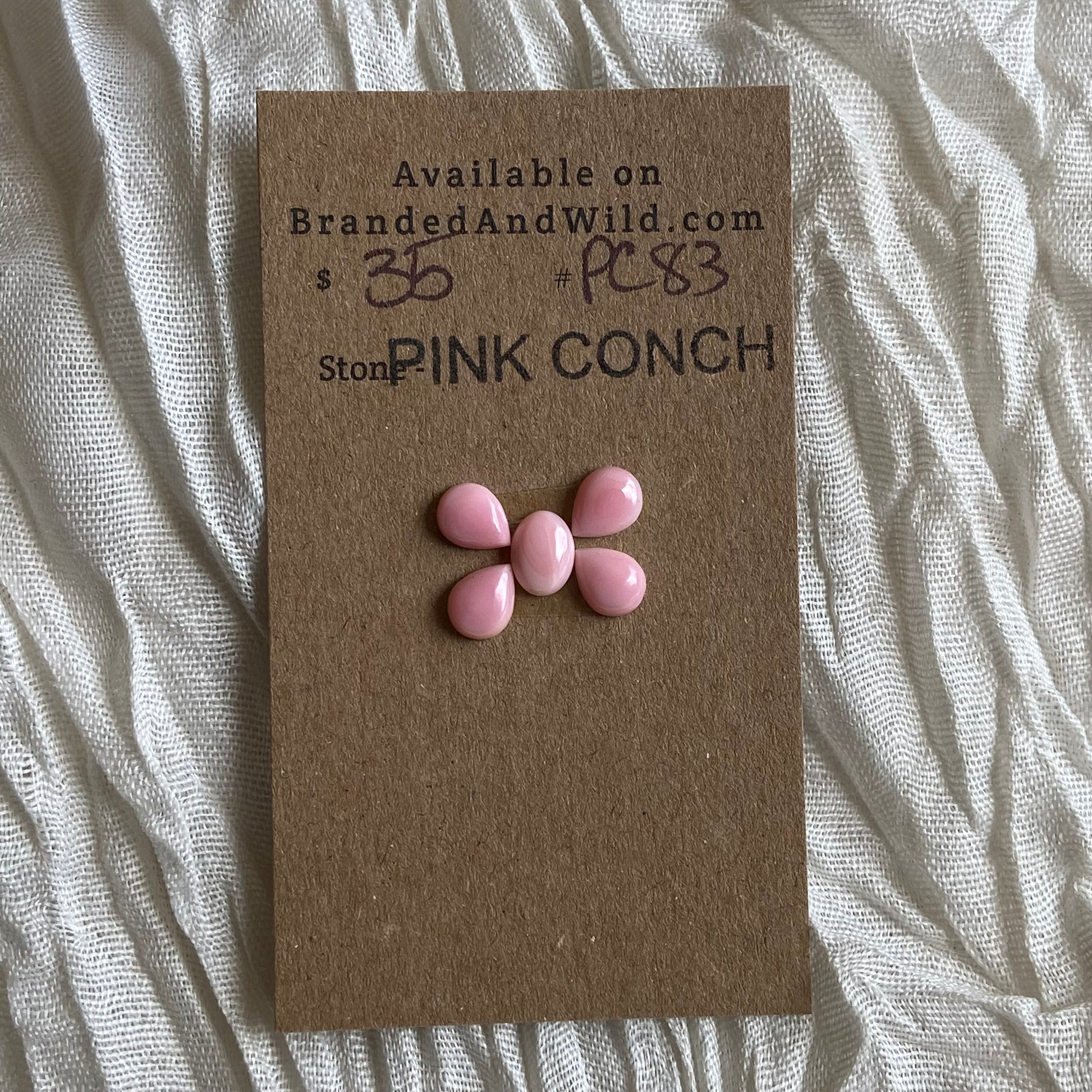 Pink Conch Cabochon - PC83 26A53CCD-FCA3-4346-B8A6-F3D6830C845B Brandedandwild.com