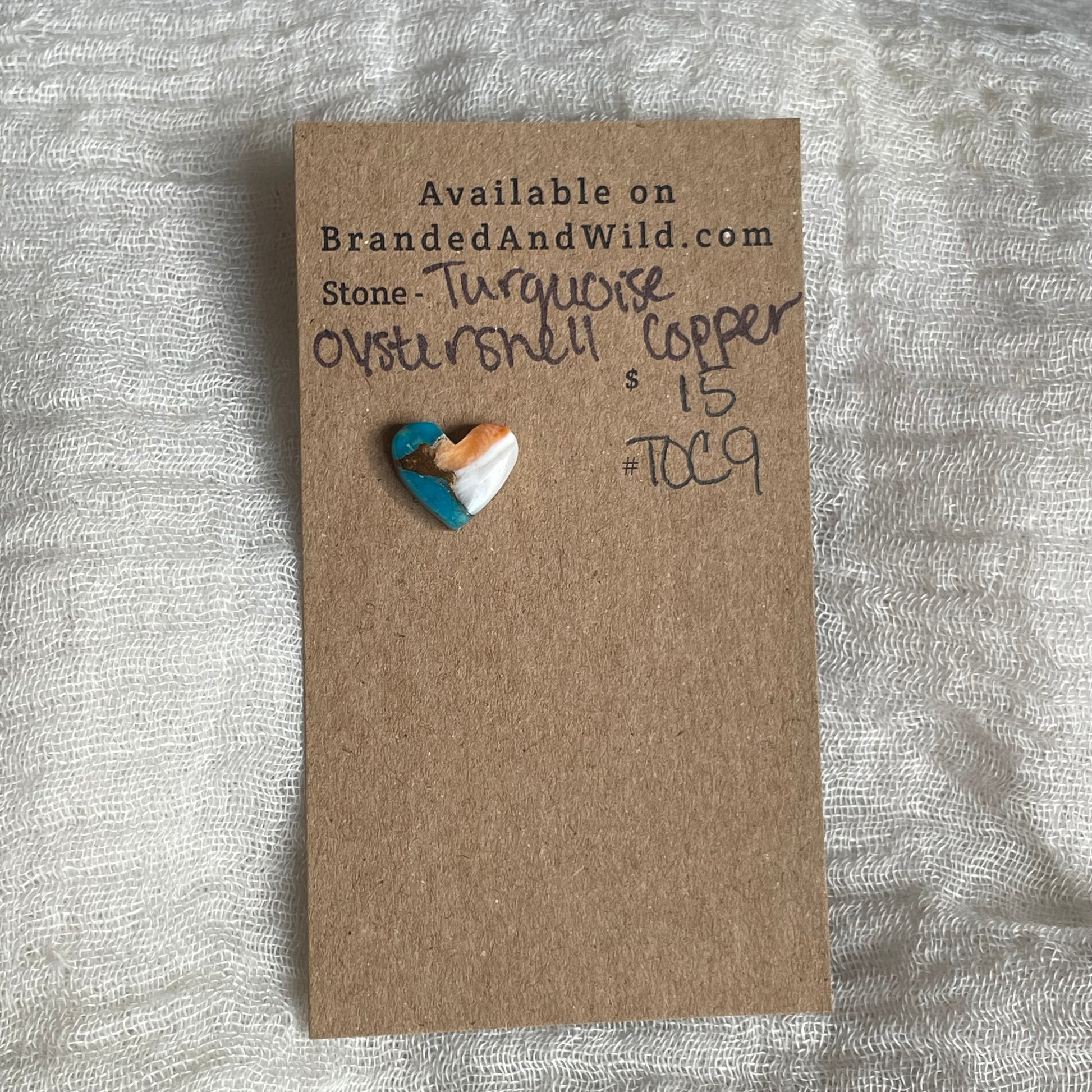 Turquoise, Oystershell, Copper Cabochon - TOC9 26ED72FF-24BB-40D7-BDB0-CD7E694D7A57 Brandedandwild.com