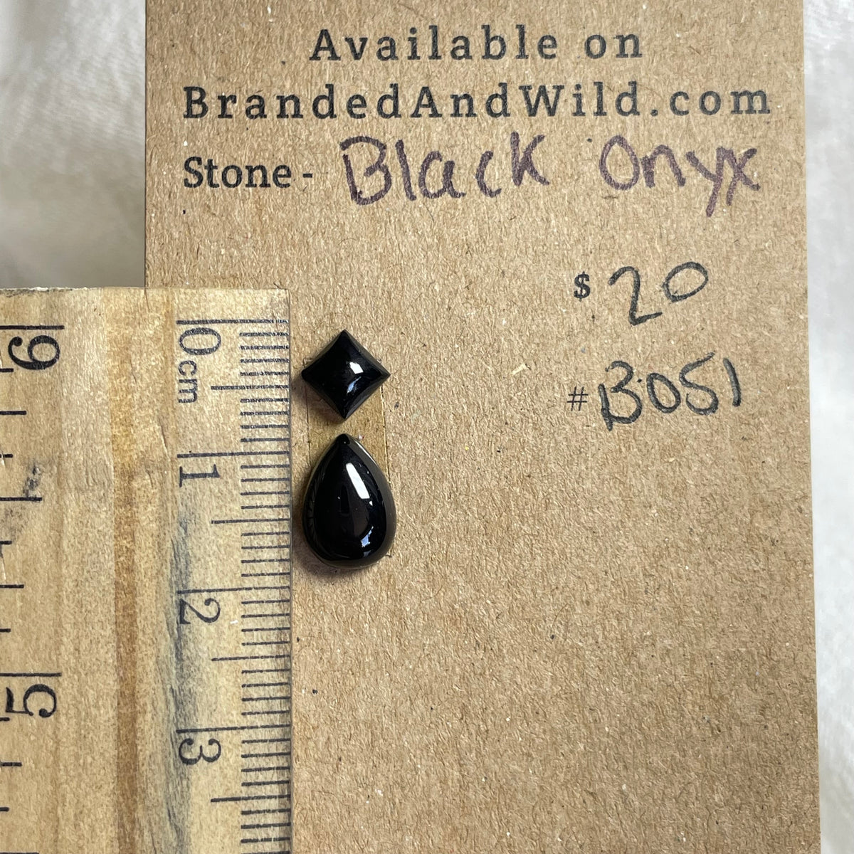 Black Onyx - Cabochon - B051 2719E553-CCBD-404B-9E4A-03B9B4ACCC1C Brandedandwild.com