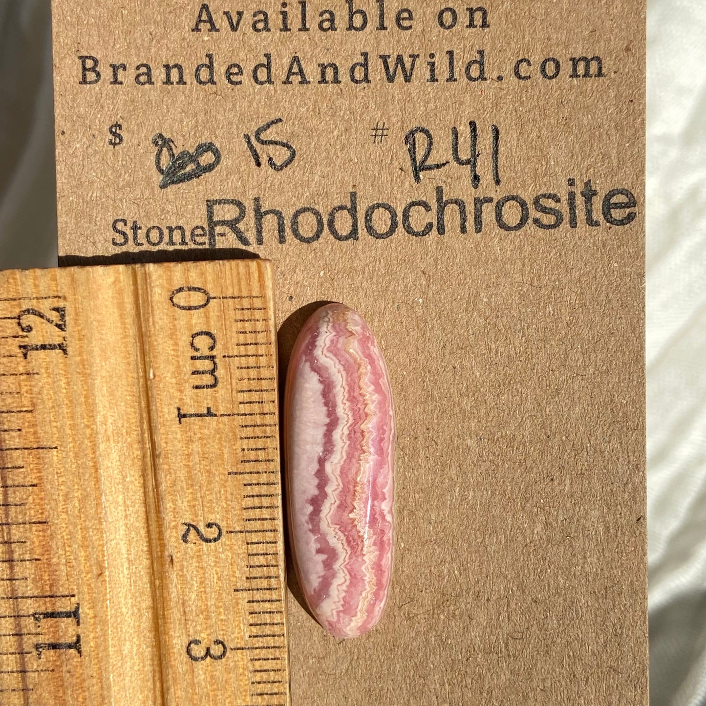 Rhodochrosite Cabochon - R41 273372A9-448F-4BC9-9D4A-ECC1ADCBBC83 Brandedandwild.com