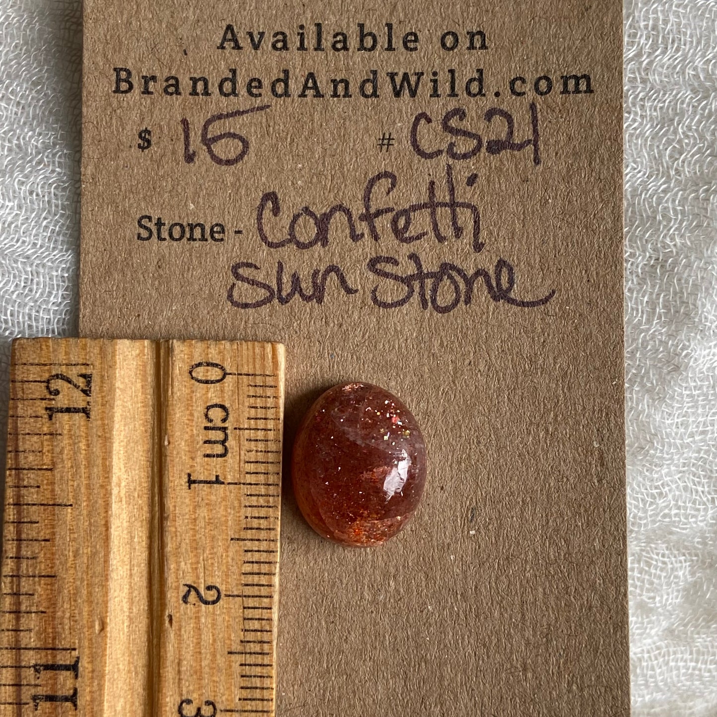 Confetti Sunstone Cabochon - CS21 27340686-FC64-4EBF-A63F-7740EBCC12A7 Brandedandwild.com