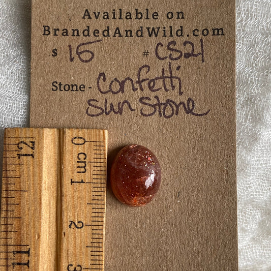 Confetti Sunstone Cabochon - CS21 27340686-FC64-4EBF-A63F-7740EBCC12A7 Brandedandwild.com