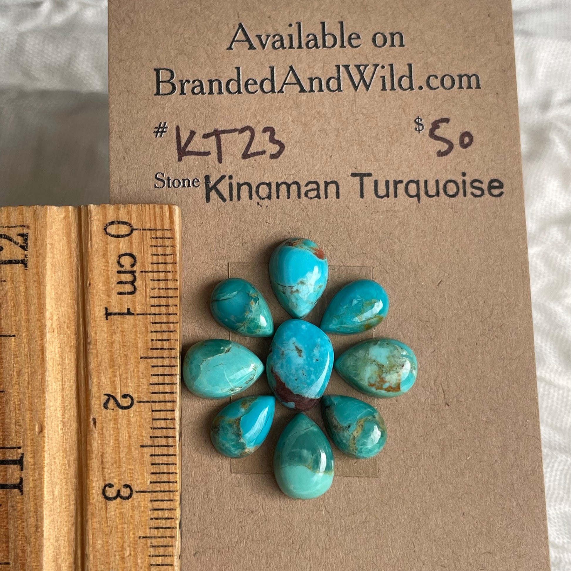 Kingman Turquoise Cabochon - KT23 273AA319-E7C8-4B14-AB46-3295ED51242D Brandedandwild.com