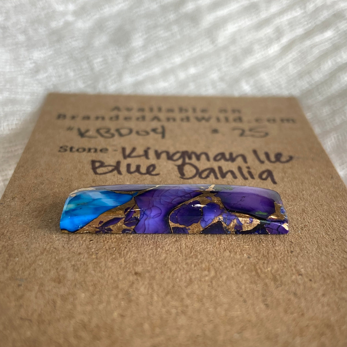 Kingman Ice Blue Dahlia Cabochon - KD04