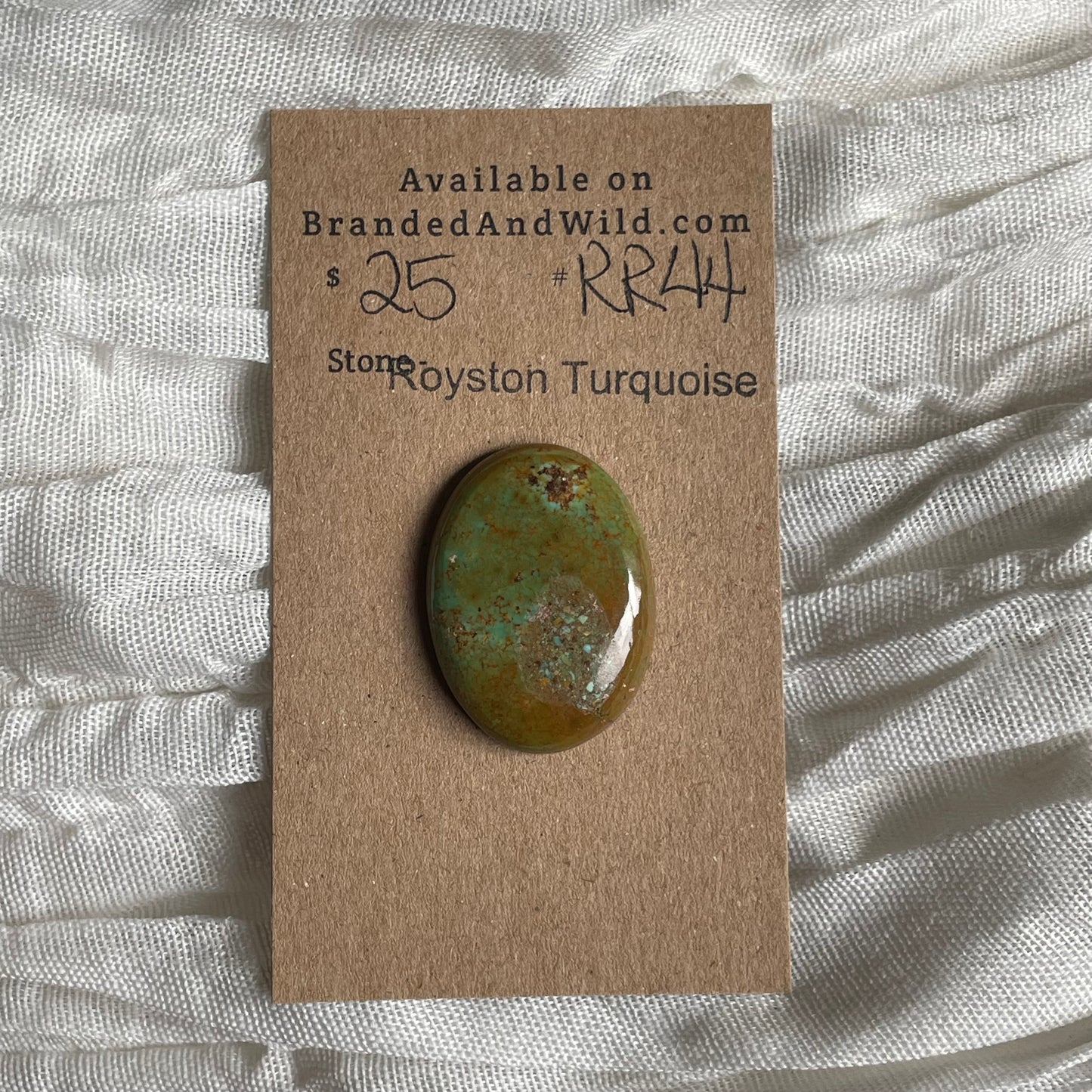 Royston Ribbon Turquoise Cabochon RR44 2765BC5E-613D-485A-970C-DEBA0C11A8B2 Brandedandwild.com