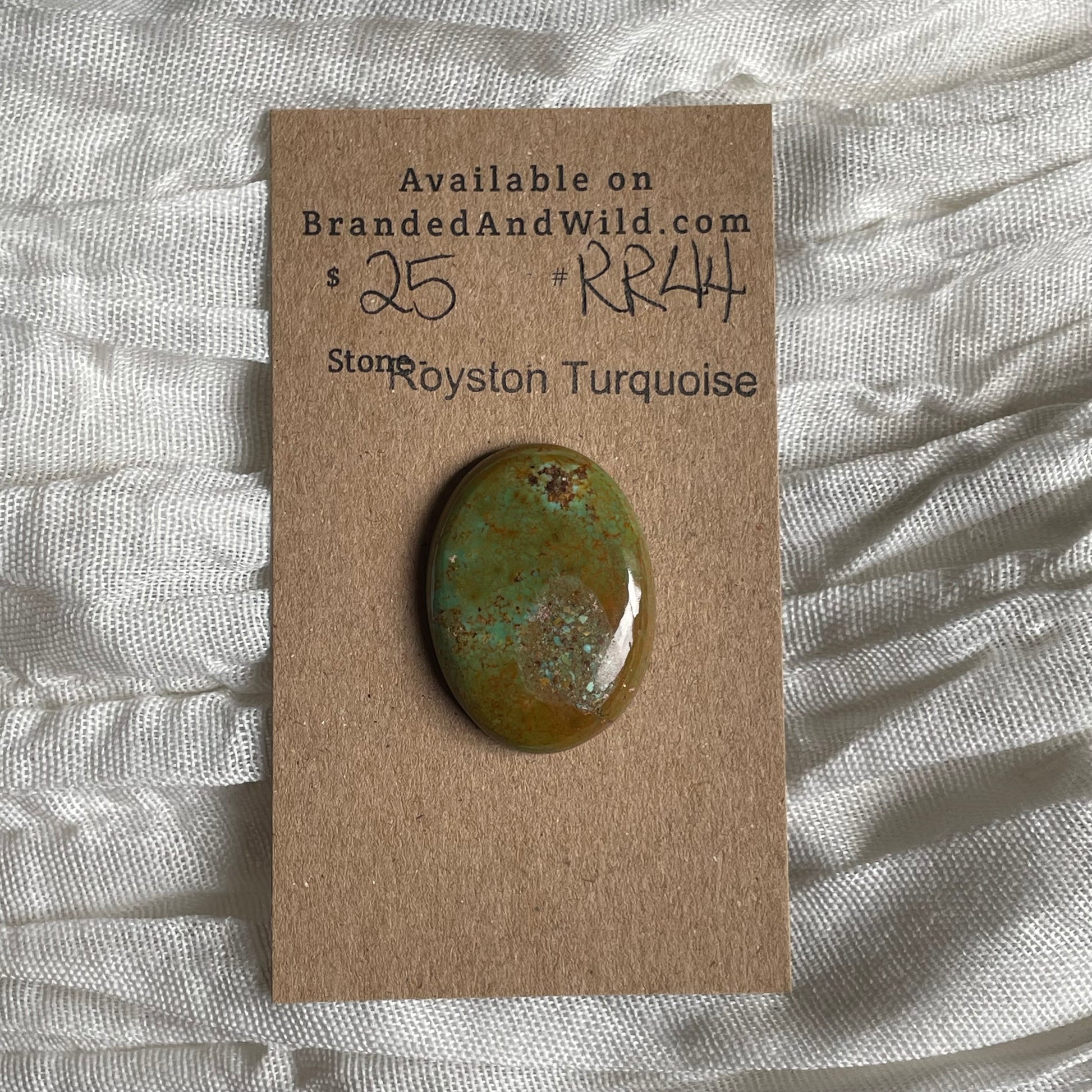 Royston Ribbon Turquoise Cabochon RR44 2765BC5E-613D-485A-970C-DEBA0C11A8B2 Brandedandwild.com