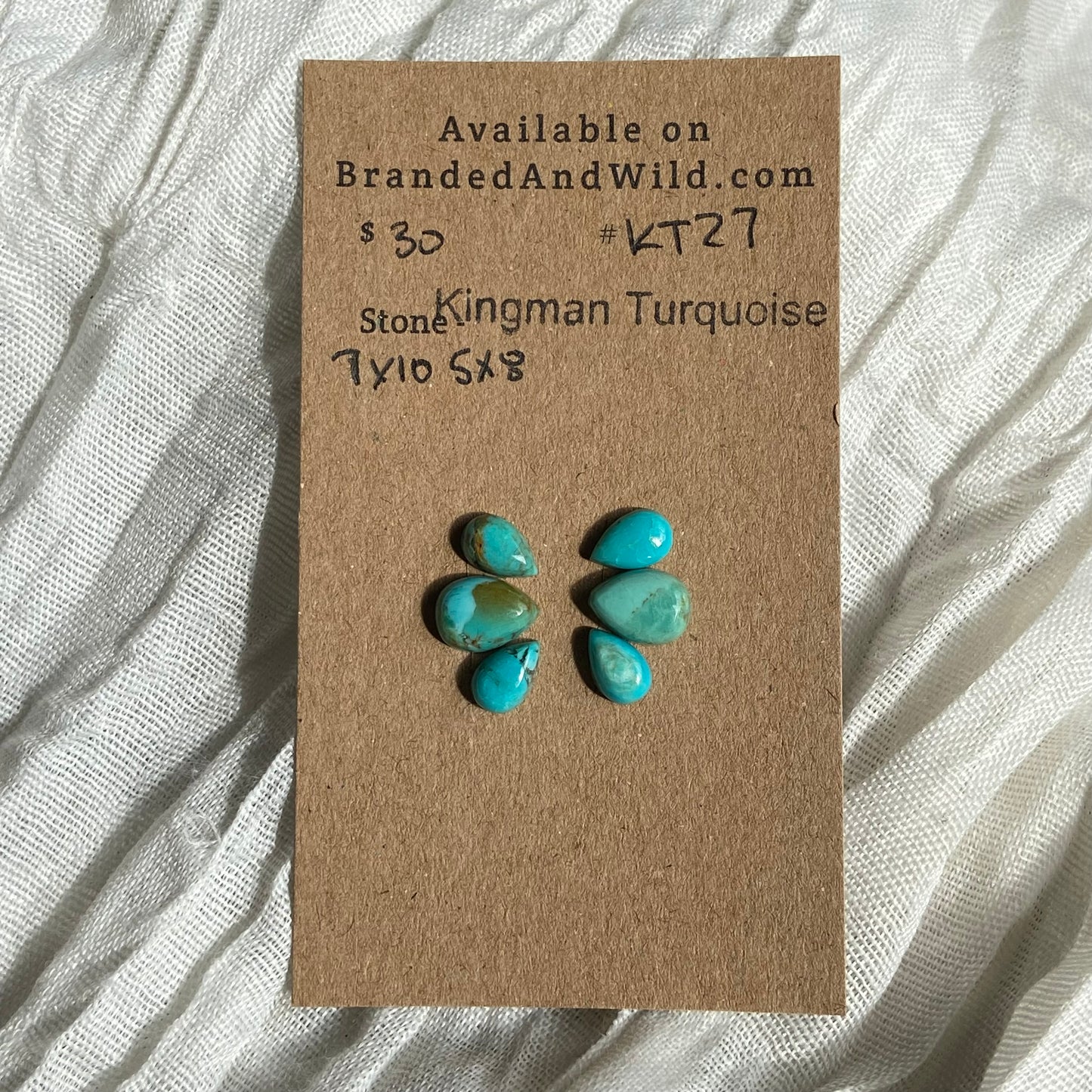 Kingman Turquoise Cabochon - KT27 27713708-4CB6-4CB7-86DE-3DDC872D9954 Brandedandwild.com