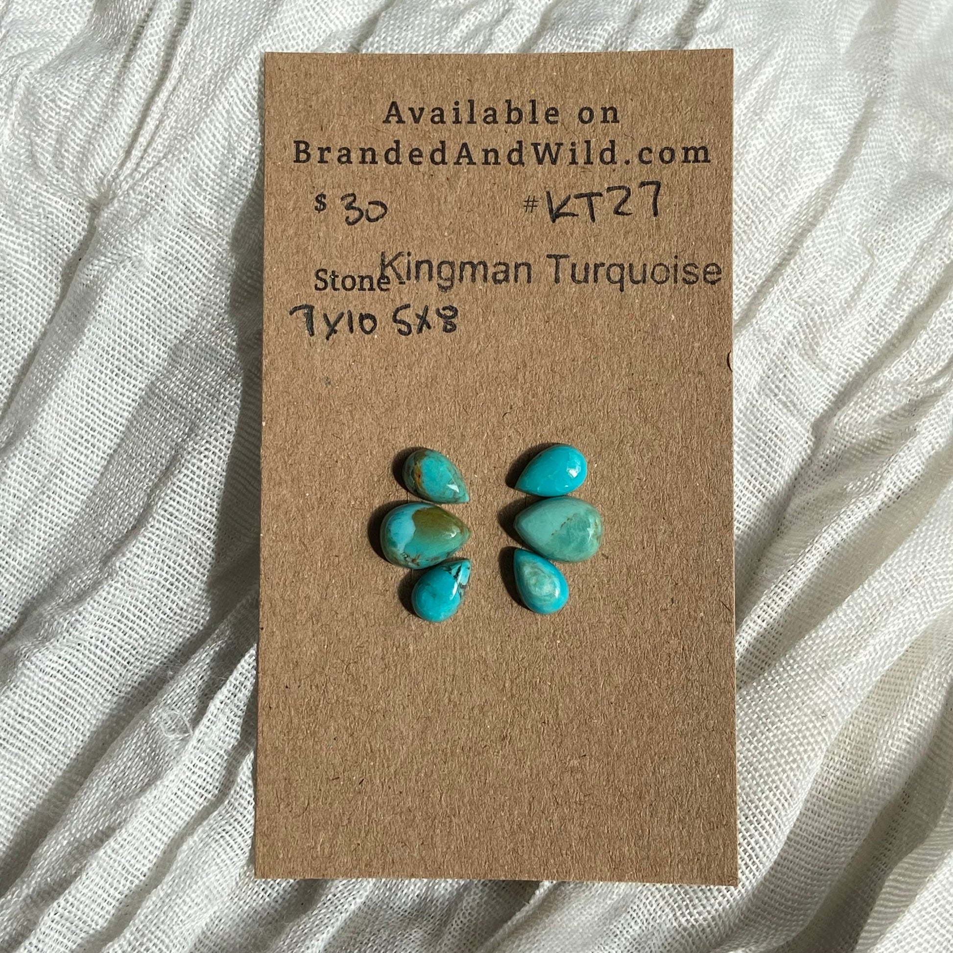Kingman Turquoise Cabochon - KT27 27713708-4CB6-4CB7-86DE-3DDC872D9954 Brandedandwild.com