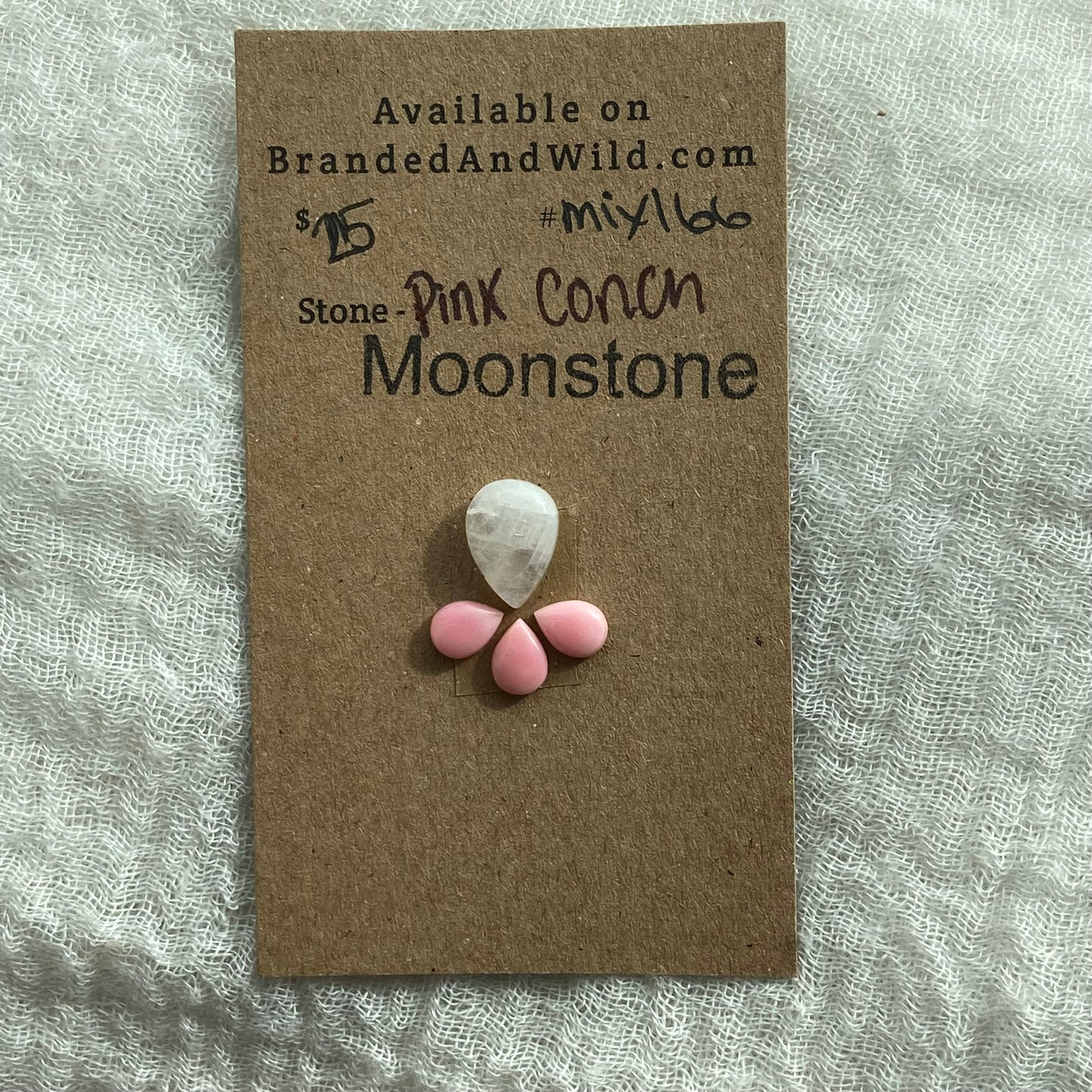 Pink Conch / White Moonstone- Mix166