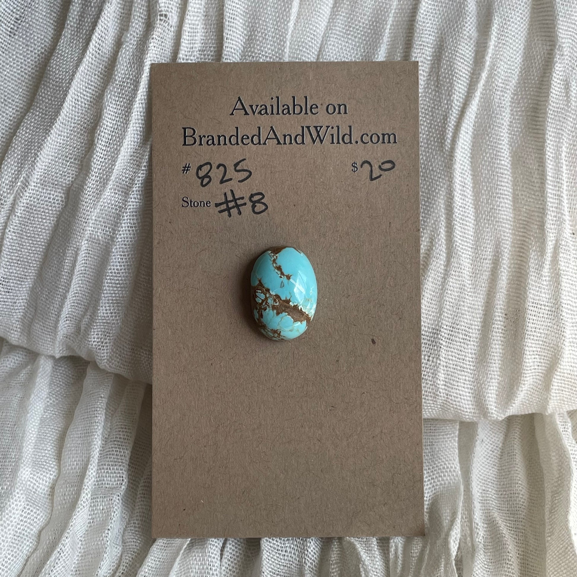 #8 Turquoise Cabochon - #825 278464EB-EBAA-4CB2-B65B-64E07A016185 Brandedandwild.com
