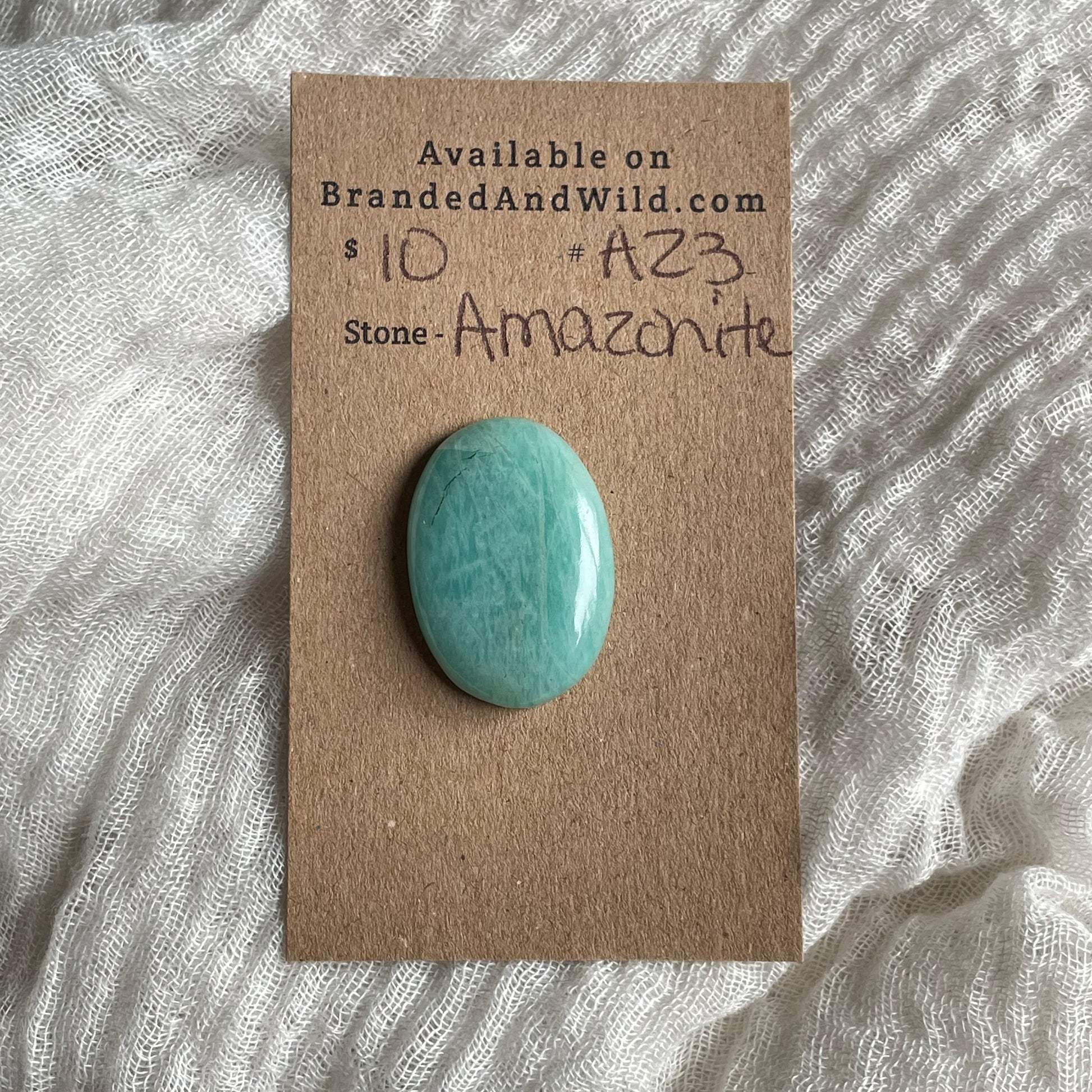 Amazonite Cabochon - AZ3 279BD6E3-AC11-47A2-AE6D-E9146D22D56C Brandedandwild.com