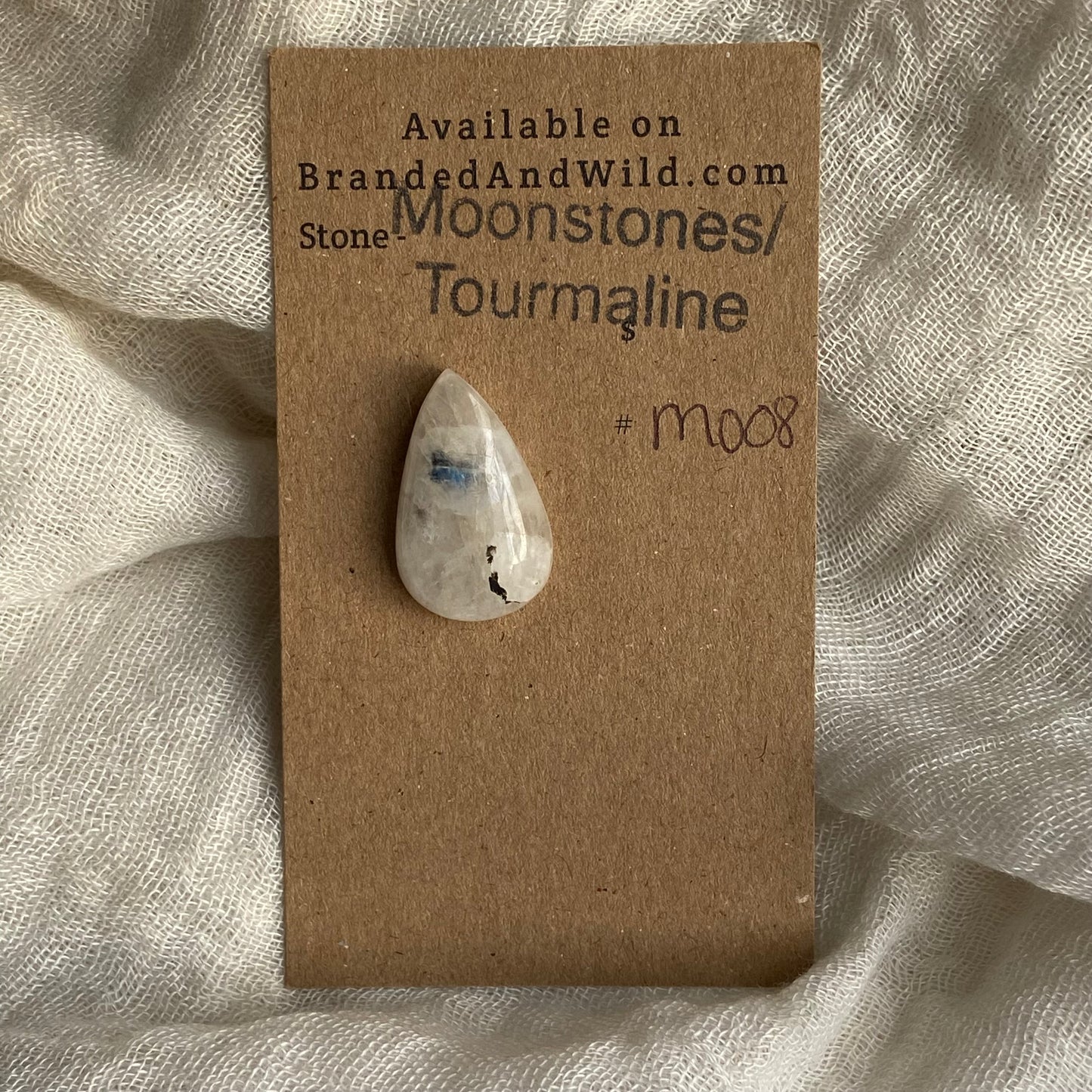 Moonstone/Tourmaline Cabochon -M008