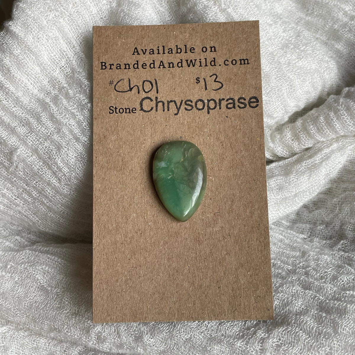 Chrysoprase Cabochon - Ch01 27C65B3B-1E9D-4461-84AB-1E94DFDBA180 Brandedandwild.com