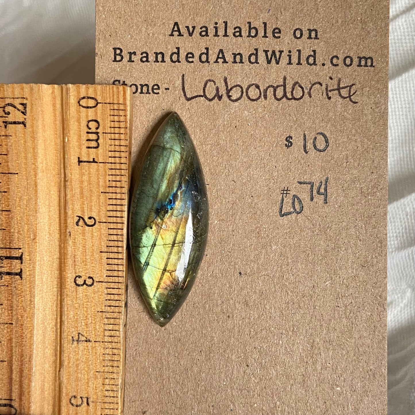 Labradorite Cabochon - L074 27CB1684-98B8-4F50-A576-30CD39C2CAD9 Brandedandwild.com