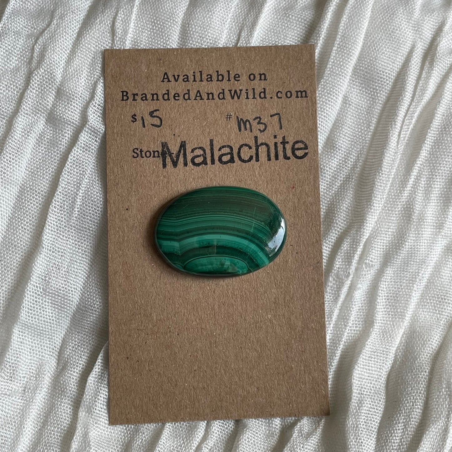 Malachite Cabochon - M37 27CC62A5-BFB7-4A59-86FE-C98A6B576BD2 Brandedandwild.com