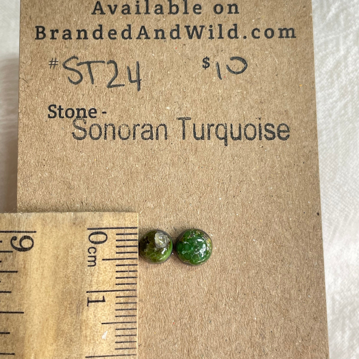 Sonoran Turquoise Cabochon - ST24 27DCB34F-98F4-459F-A8F1-3C9F4C43EE55 Brandedandwild.com