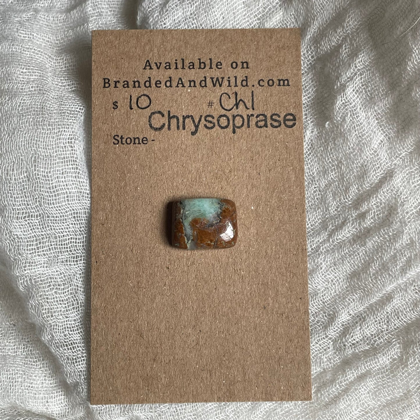Chrysoprase Cabochon - Ch1 27E14F0E-36E5-4D33-A3F5-7188367636ED Brandedandwild.com
