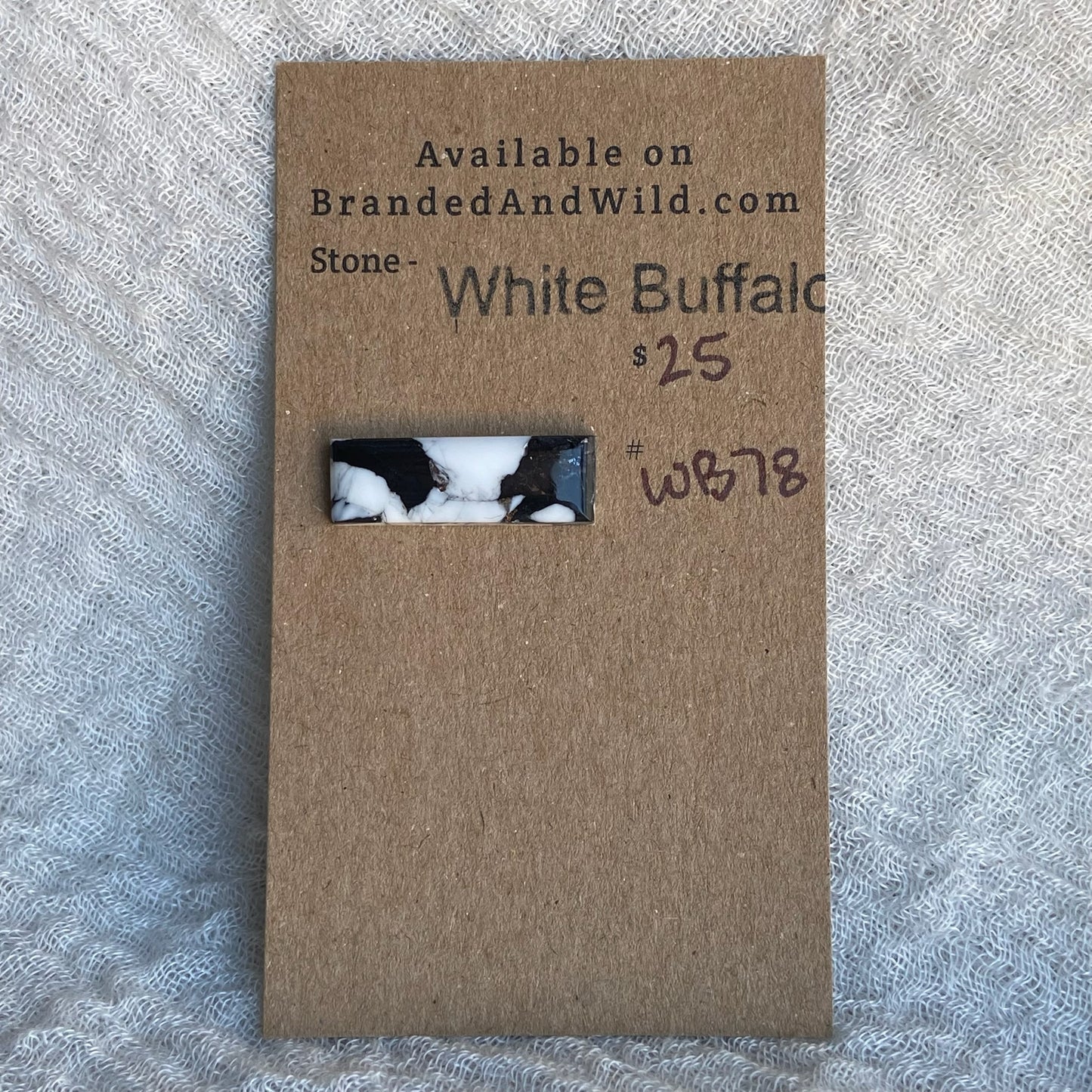 White Buffalo Cabochon - WB78
